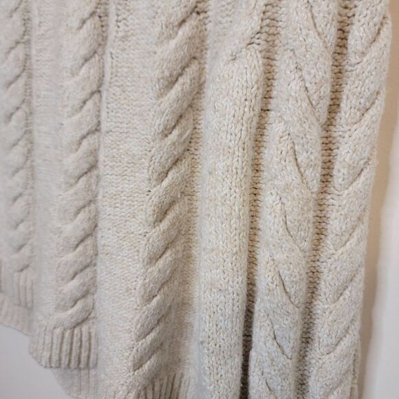 Knox Rose Cream Cable Knit Mock Neck Sweater Size XXL - Picture 9 of 10